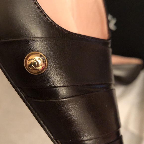 Chanel kitten heels 35.5 with box, extra caps - Picture 14 of 14